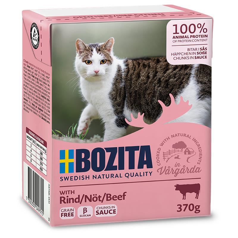 Bozita Cat Tetra Recard Häppchen in Soße Rind