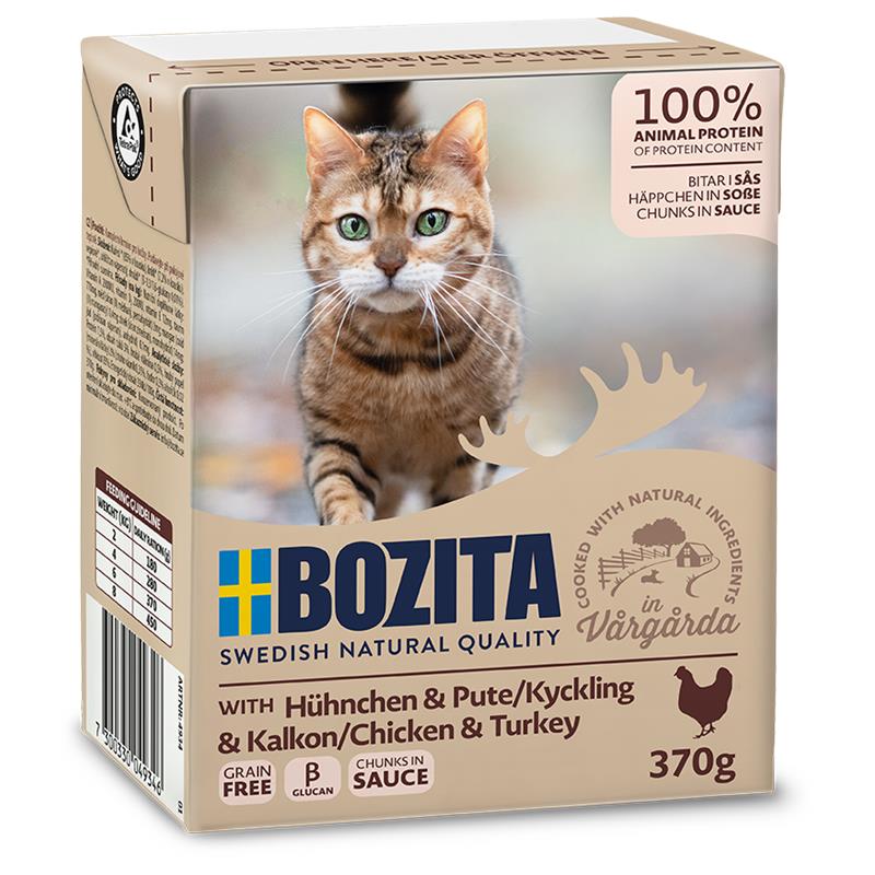 Bozita Cat Tetra Recard Häppchen in Soße Huhn & Pute