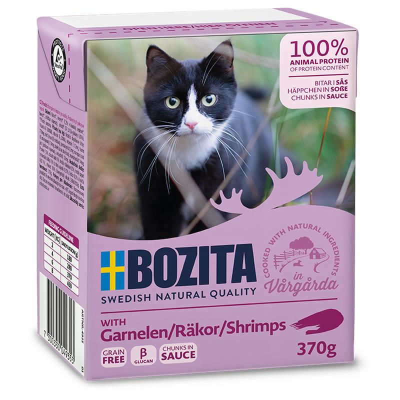 Bozita Cat Tetra Recard Häppchen in Soße Garnelen