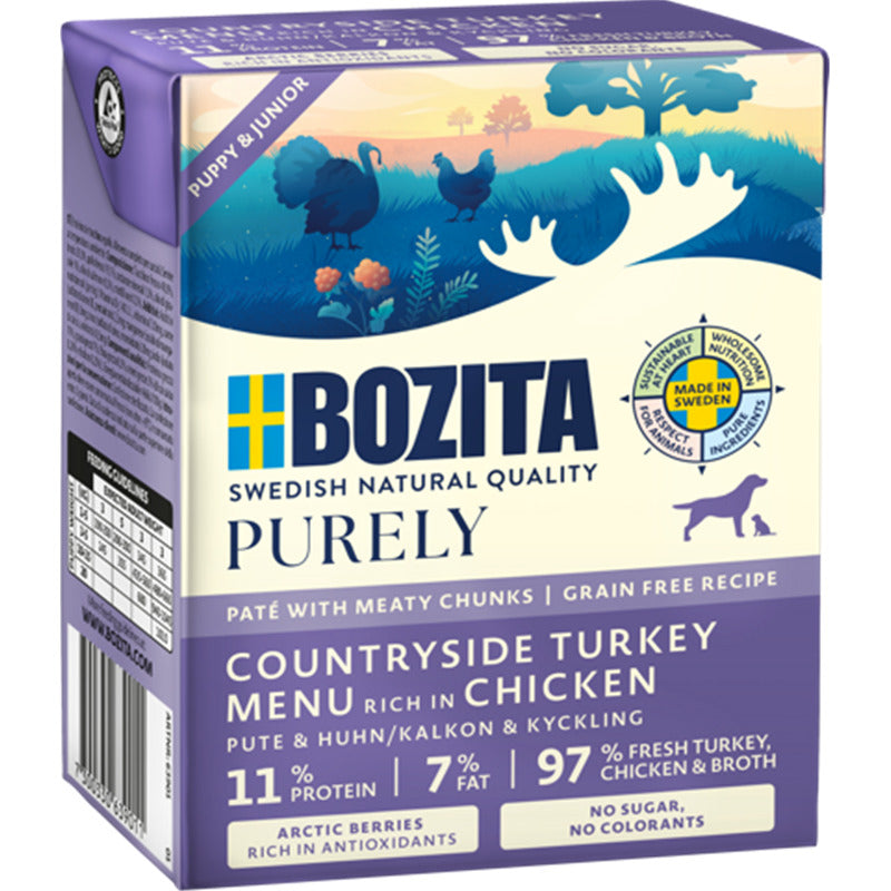 Bozita Dog Tetra Purely Pate Puppy & Junior + Pute & Huhn