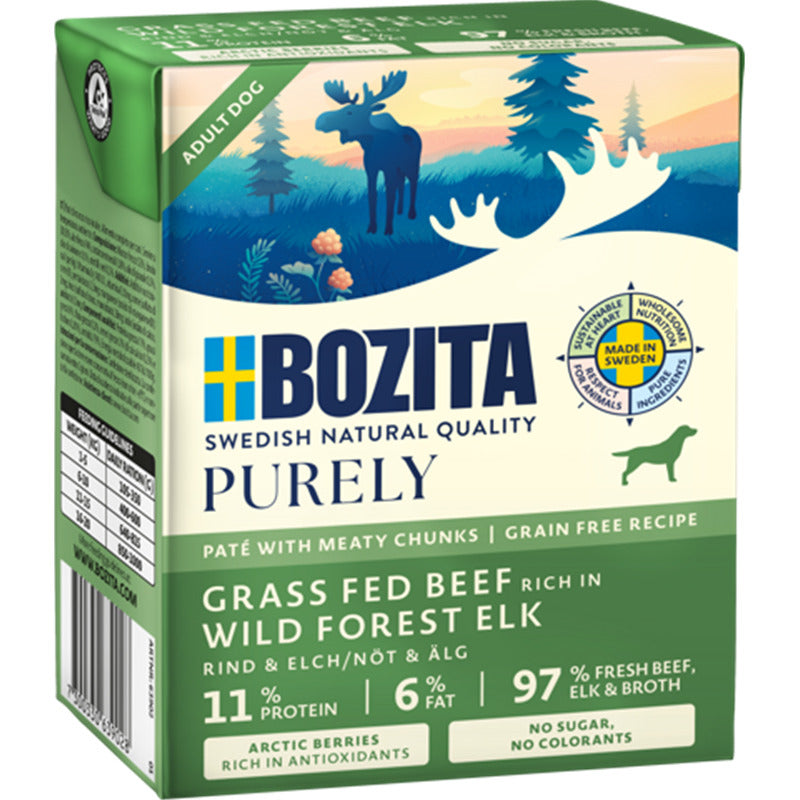 Bozita Dog Tetra Purely Pate + Rind & Elch