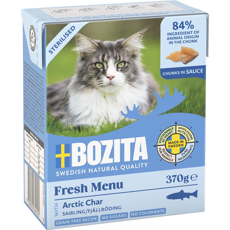 Bozita Cat Tetra Recard Häppchen in Sauce Sterilised mit Saibling