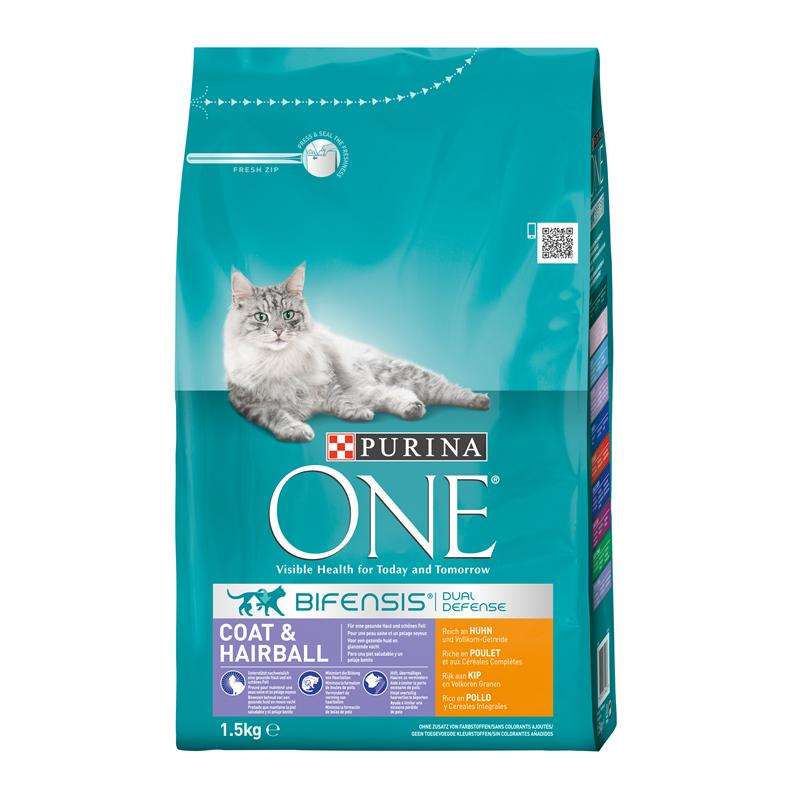 Purina ONE Coat & Hairball reich an Huhn