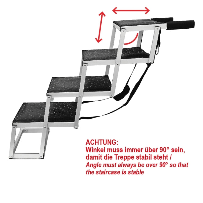 Aluminium Falttreppe 4-stufig