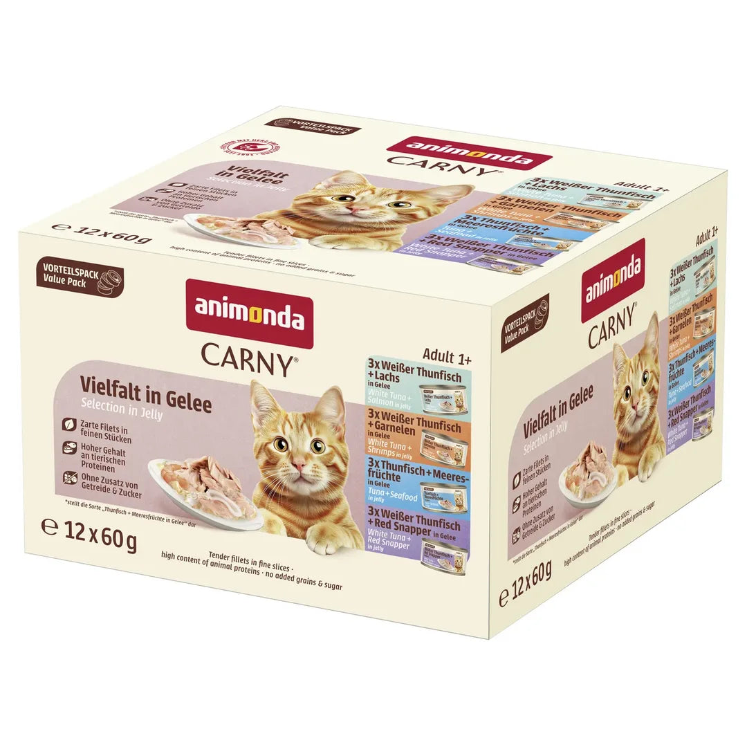 Carny Fine Fillets Vielfalt 12 x 60g in Gelee