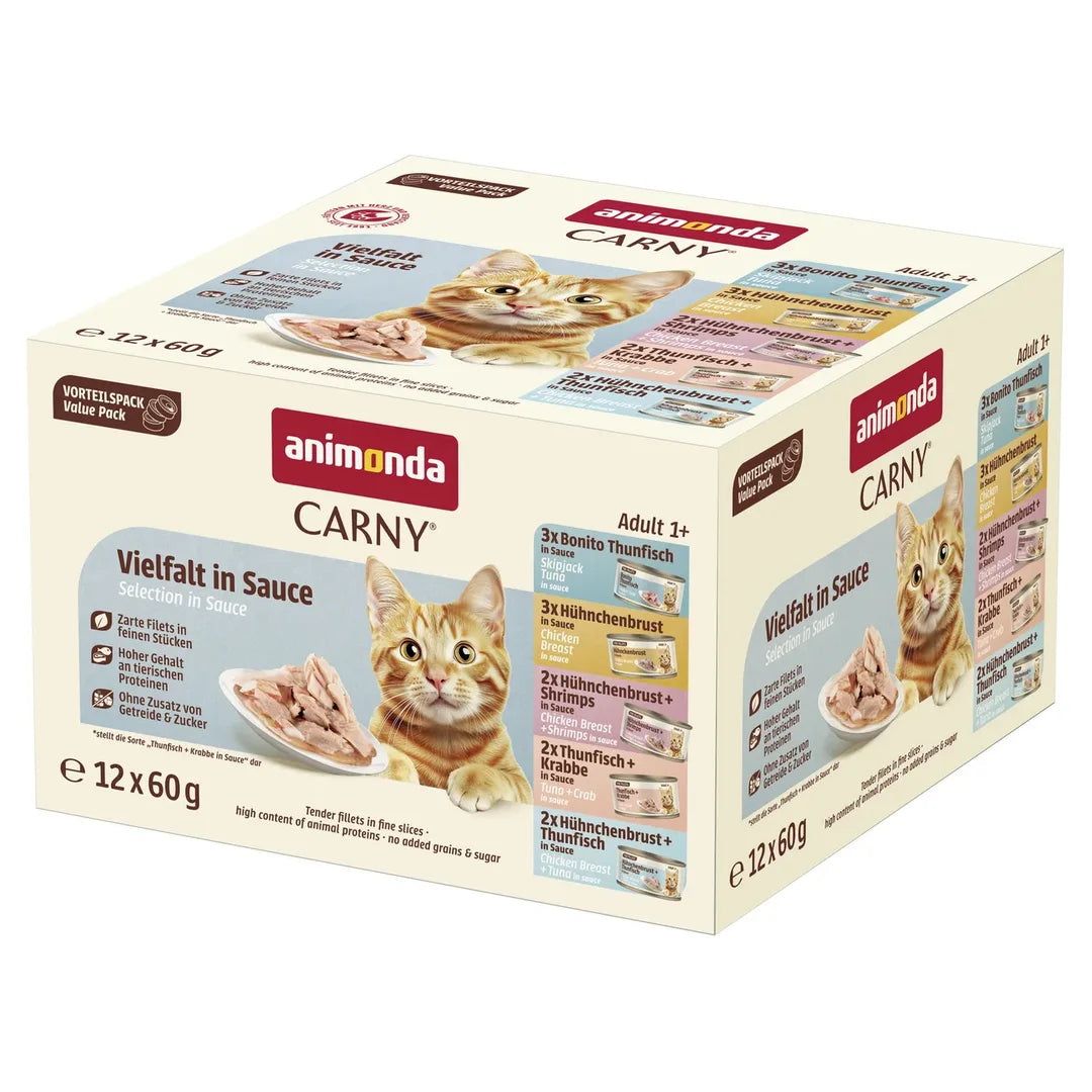 Carny Fine Fillets Vielfalt 12 x 60g in Sauce