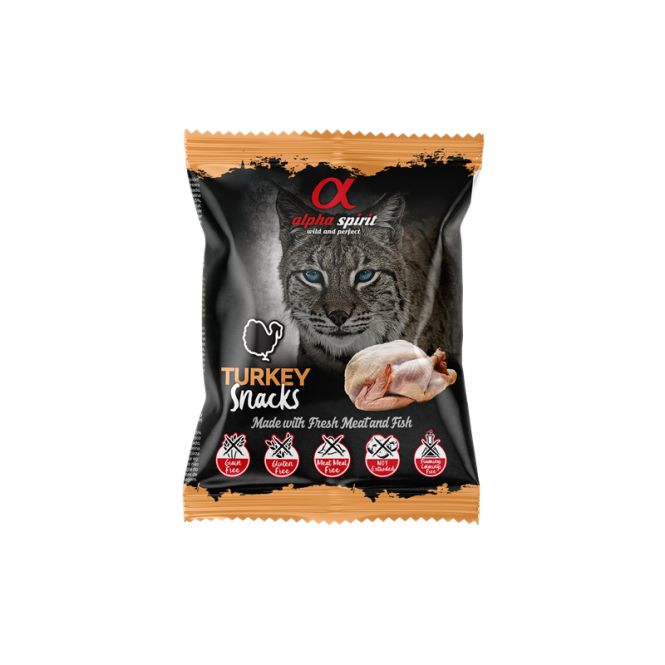 Alpha Spirit Cat Snacks Bag Truthahn
