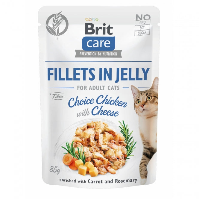 Brit Care Cat PB Fillets in Jelly - Huhn & Käse