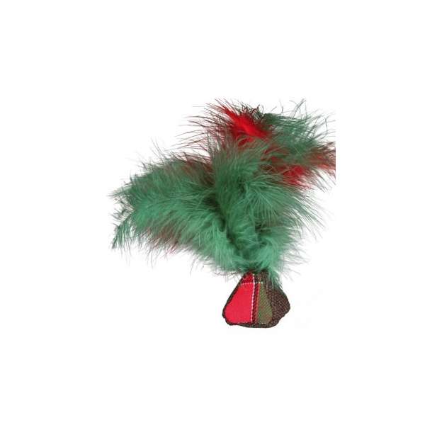 Trixie Xmas Katzenspielzeug Feder - Jute - Kegel