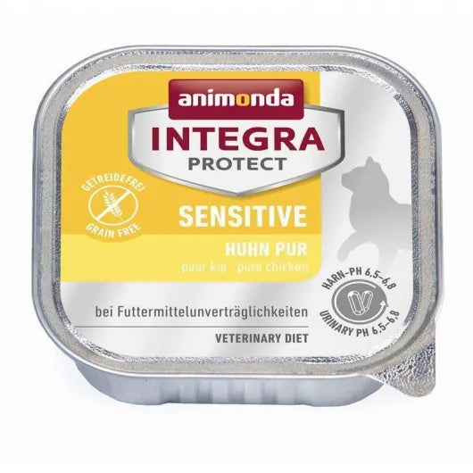 Monoprotein-Diätnahrung mit Huhn für ernährungssensible Katzen zur Unterstützung bei Futtermittelintoleranzen und empfindlicher Verdauung.