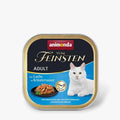 Zarte Bröckchen mit feinem Lachs in reichhaltiger Sauce, veredelt mit ausgewählten Kräutern für ein besonders aromatisches Geschmackserlebnis.