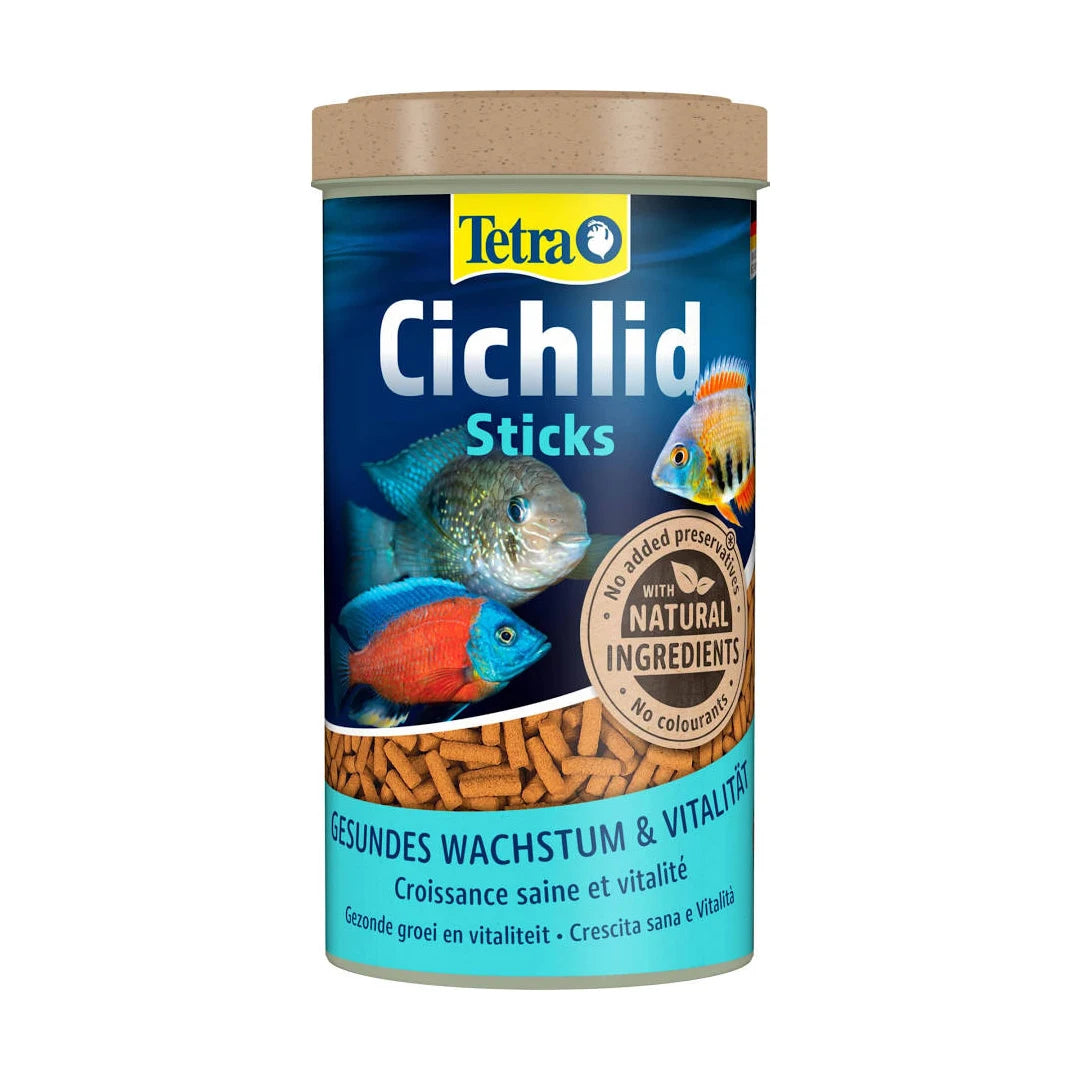 Tetra Cichlid Sticks sind ein Spezialfutter für Cichliden und andere große Raubfische im Aquarium