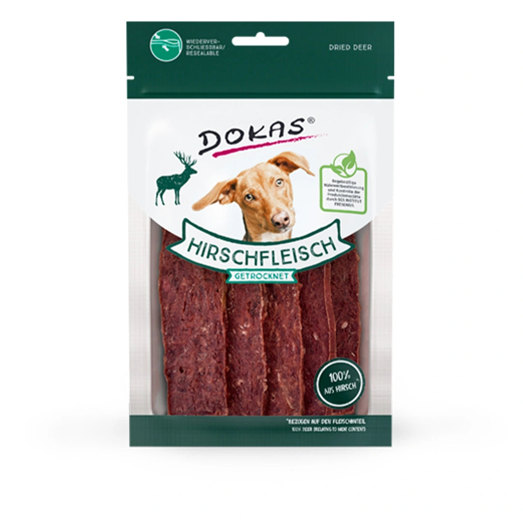 Dokas Dog Snack Hirschfleisch getrocknet 60g
ArtNr.: 9109826-HGN

