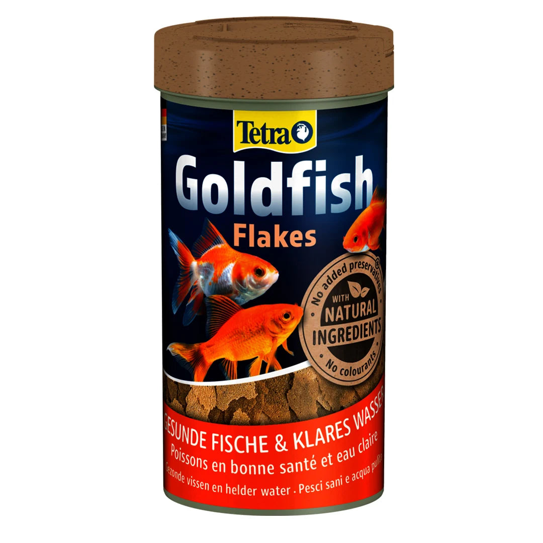 Tetra Goldfisch Flakes ist ein Hauptfutter für Goldfische und andere Warmwasserfische in Aquarien. 
