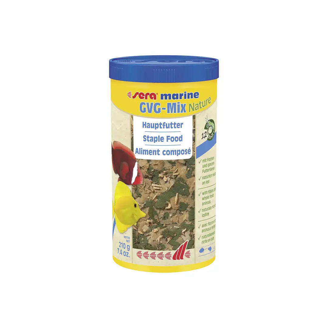 Der Sera marin GVG-Mix ist ein Granulat-Futter für Meerwasserfische und Garnelen im Aquarium.