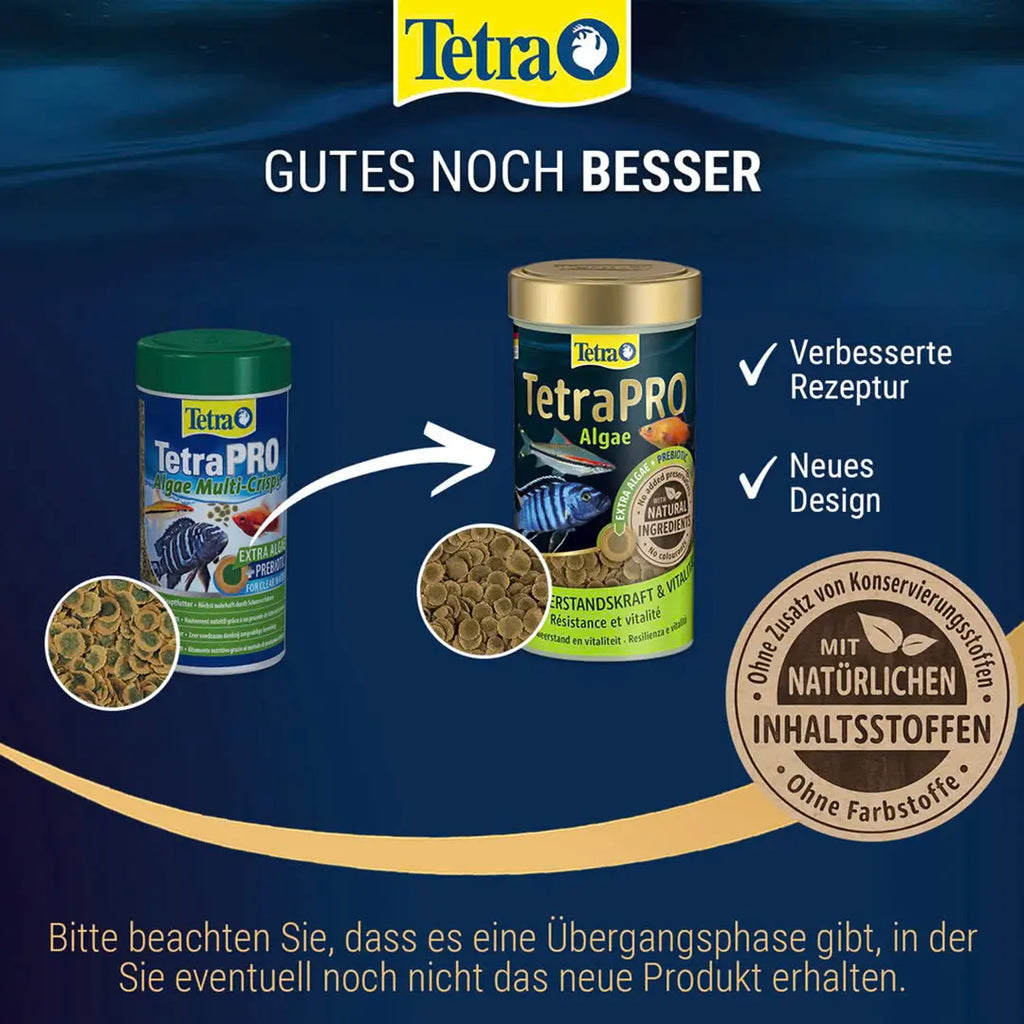 TetraPro Algae ist ein Alleinfuttermittel für Zierfische