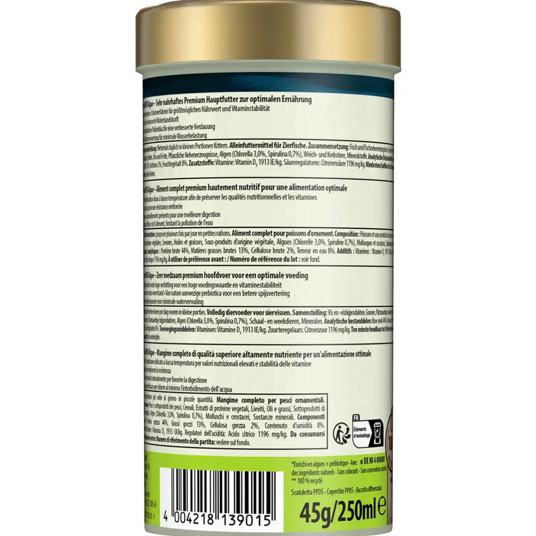 TetraPro Algae ist ein Alleinfuttermittel für Zierfische