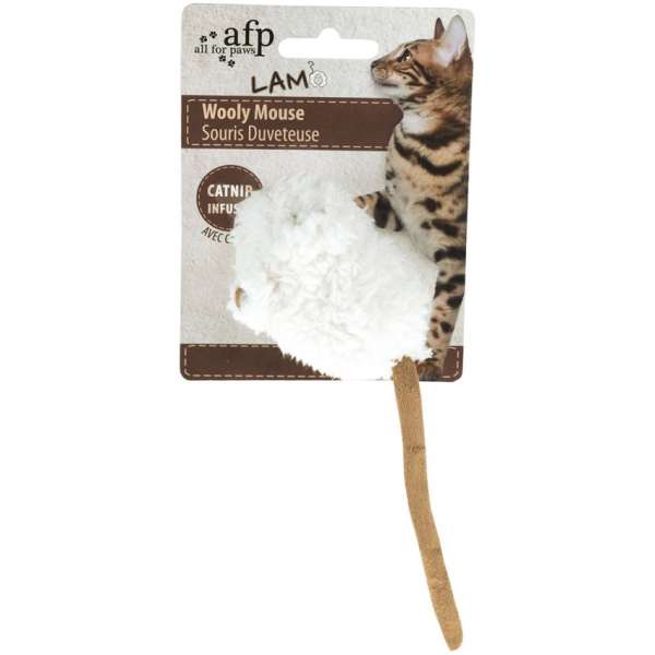 All for Paws Lammfell Maus mit Mäusesound