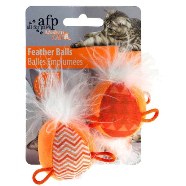 All for Paws Modern Cat Feather Ball