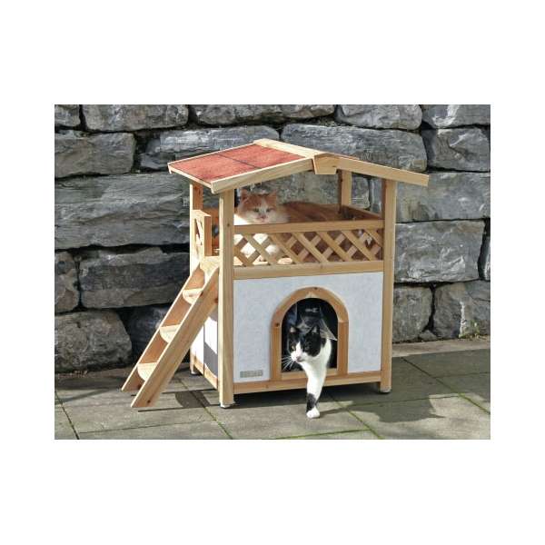 Kerbl isoliertes Katzenhaus Tyrol Alpin für den Winter im Garten
