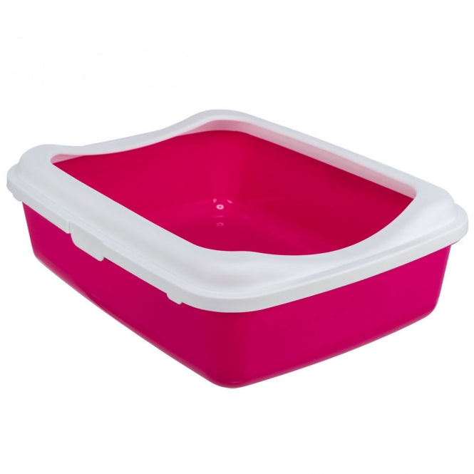 Trixie Katzentoilette Classic mit Rand Pink Weiß
