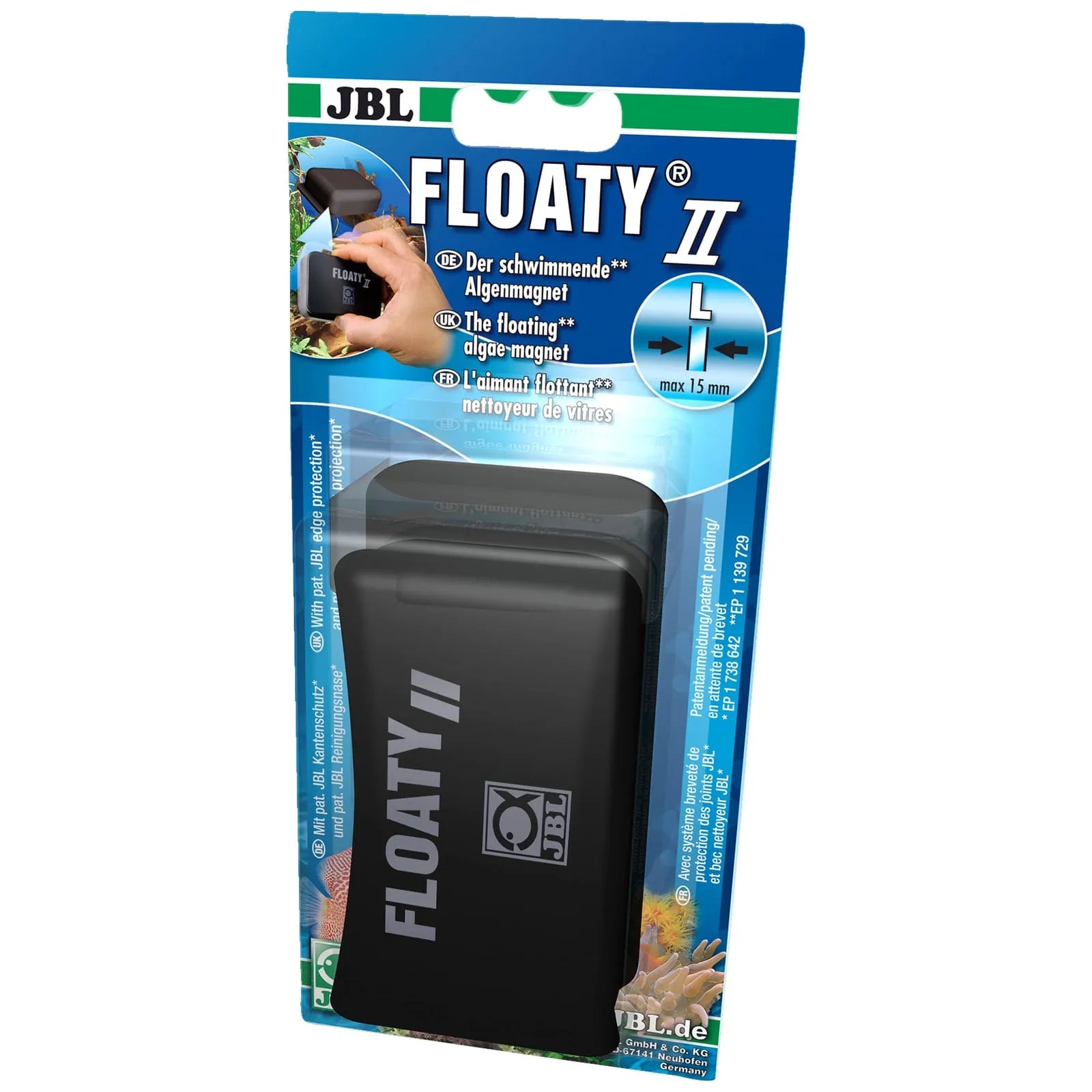 JBL Floaty II ist eine magnetische Reinigungshilfe für Aquarienglas