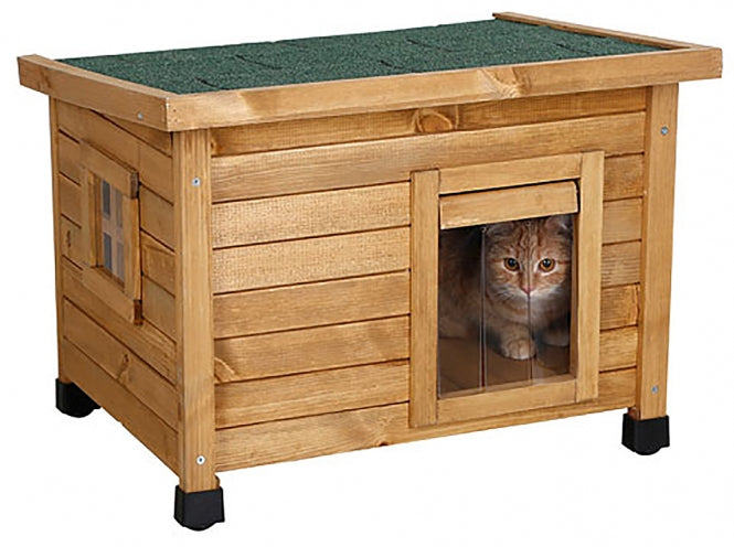 Kerbl Katzenhaus Rustica aus Holz für den Garten günstig kaufen