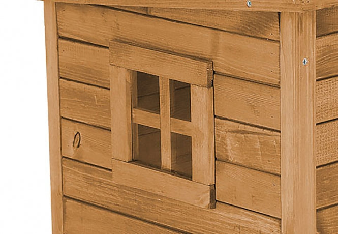 Kerbl Katzenhaus Rustica aus Holz für den Garten günstig kaufen