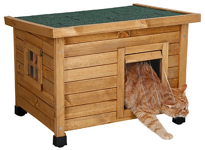 Kerbl Katzenhaus Rustica aus Holz für den Garten günstig kaufen