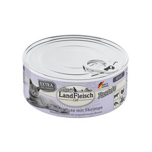 Landfleisch Cat Adult Pastete Rind + Pute & Shrimps