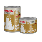 Amora Cat Fleisch Pur Ente Katzennassfutter in der Dose als Vollnahrung mit 45 Prozent Rind und 25 Prozent Ente
