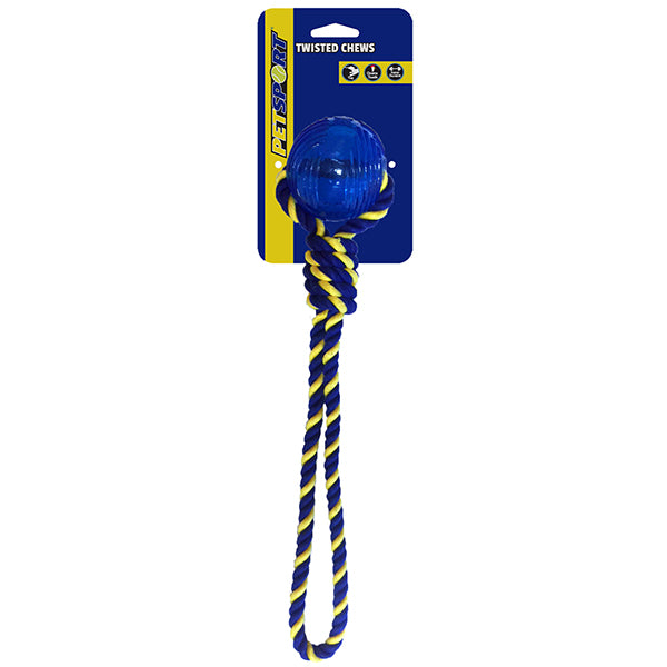 PETSPORT Baumwoll – Seil mit TPR Ball