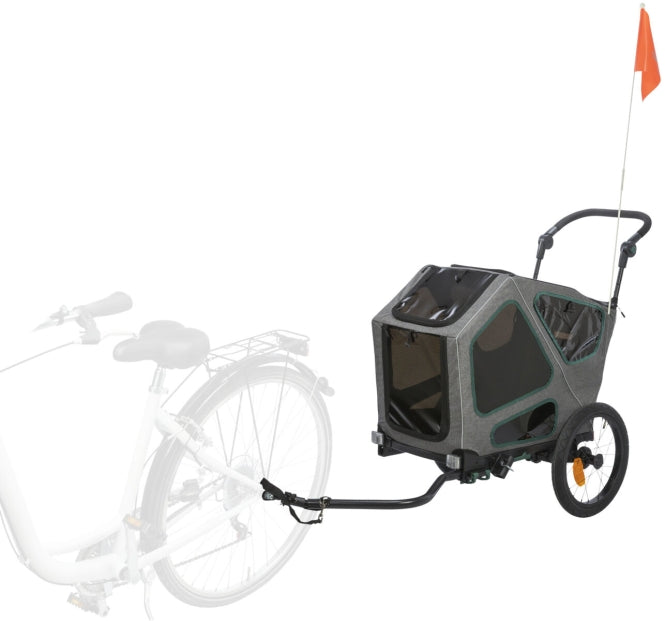 Trixie Fahrrad Anhänger für große Hunde mit Federung