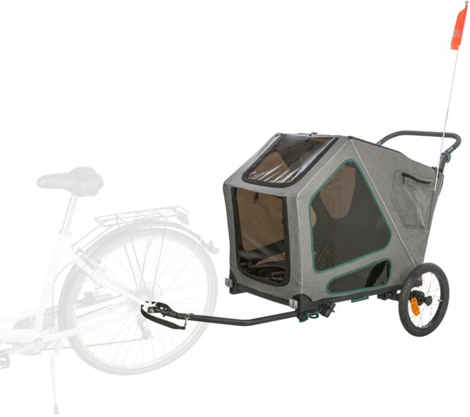 Trixie Fahrrad Anhänger für große Hunde mit Federung