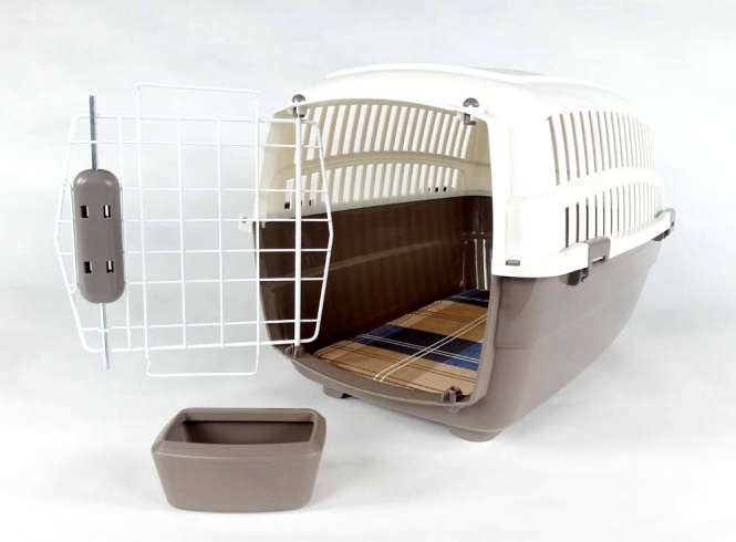 Transportbox Voyager Luxus mit Kissen + Napf