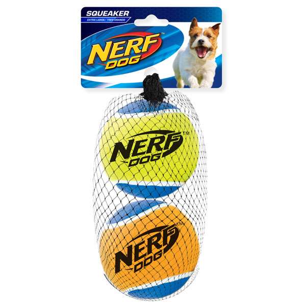 Nerf Dog Tennisball mit Quietscher – L / 2er Set