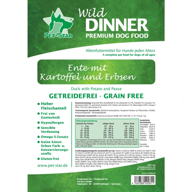 Wild Dinner Ente - Getreidefrei