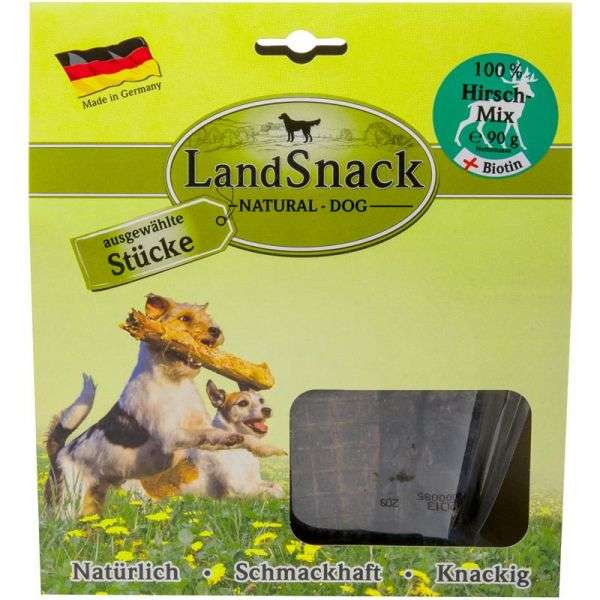 LandSnack Dog Natural Hirsch - Mix plus Biotin
