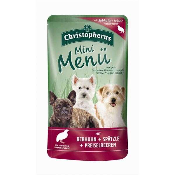 Allco Christopherus Mini Menü Rebhuhn + Spätzle & Preiselbeere