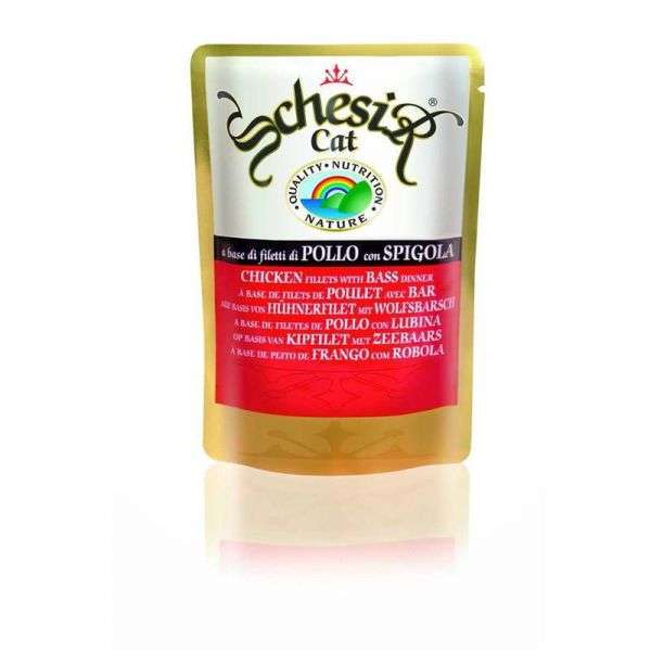 Schesir Pouch Hühnerfilet mit Wolfsbarsch